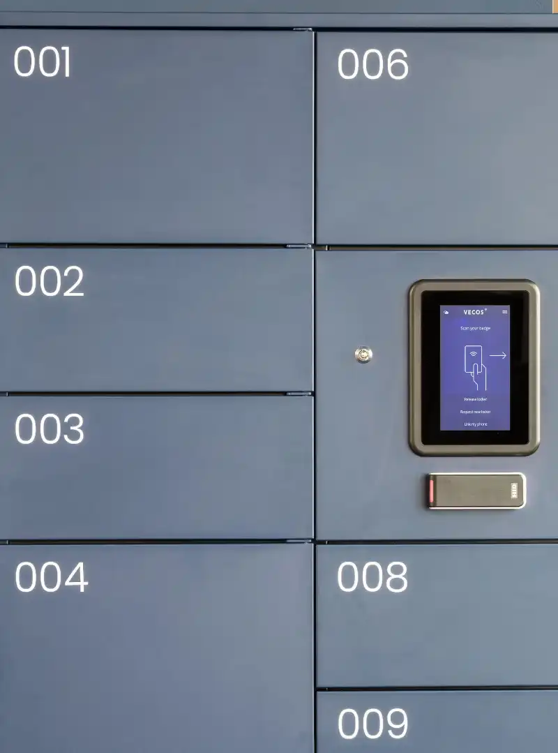 Numbered Smart hot locker bank