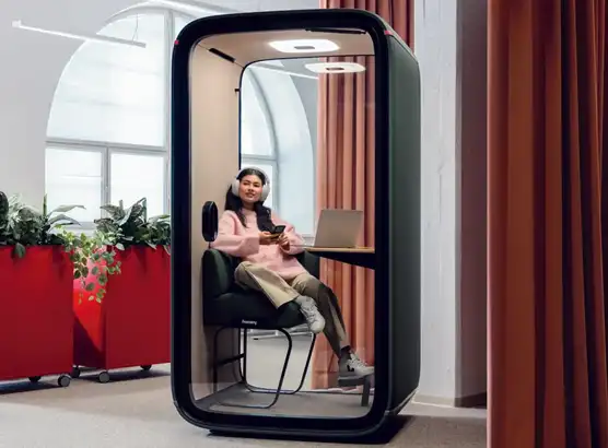 Zoom and Teams conferencing office pods