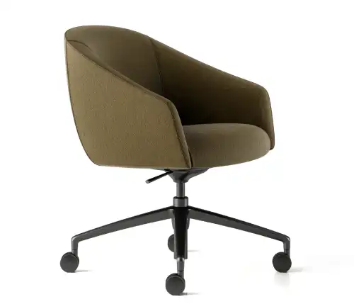 Paloma 4-star meeting chair on castors with tilt