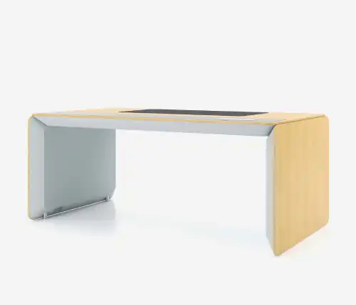 eRange slab-end executive desk with drawer
