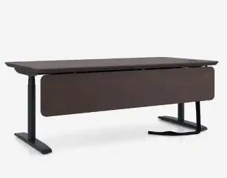 Executive adjustable height office desk
