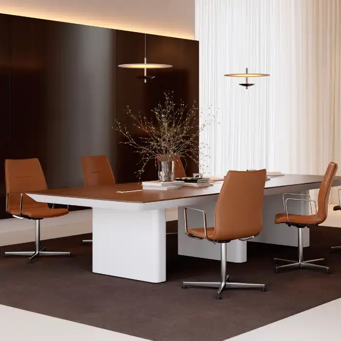 eRange meeting table with meeting chairs in an executive meeting room