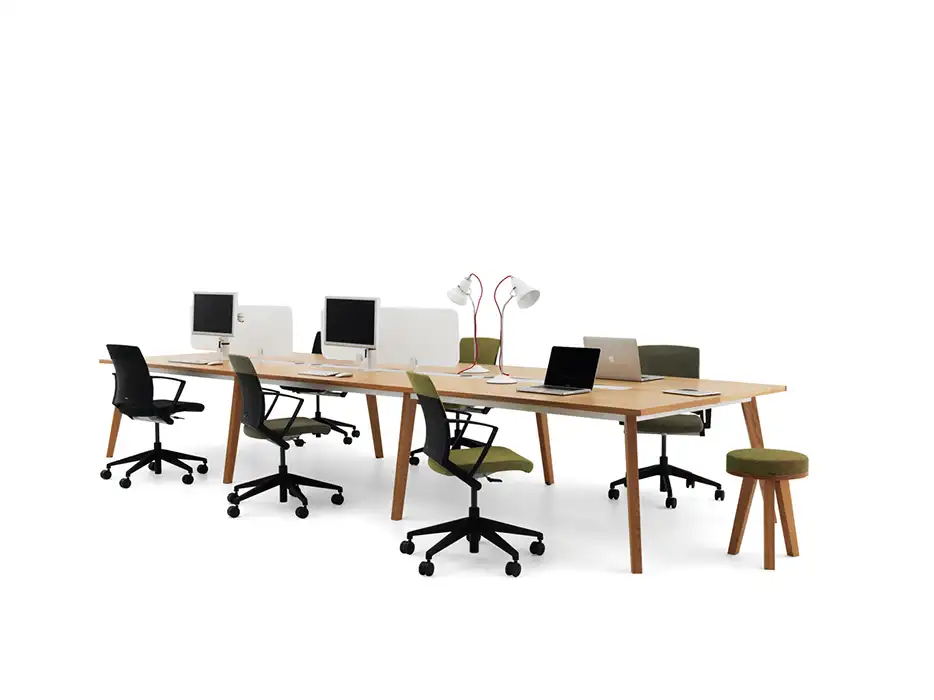 Martin Bench desk with two dividers