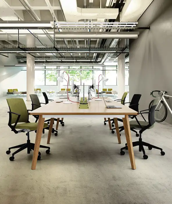 Martin Bench Desk in workspace