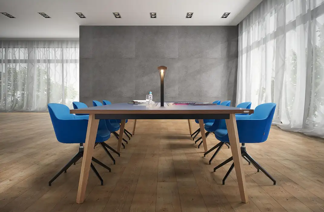 Martin Table with library lighting