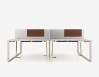 Sqart 4-user bench desk with loop legs