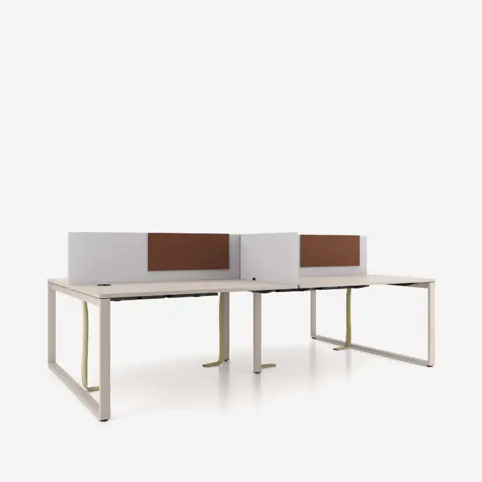 SQart loop leg 4-user bench desk