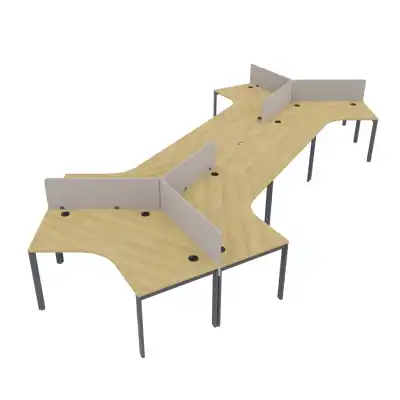 Large 120 degree desk layout