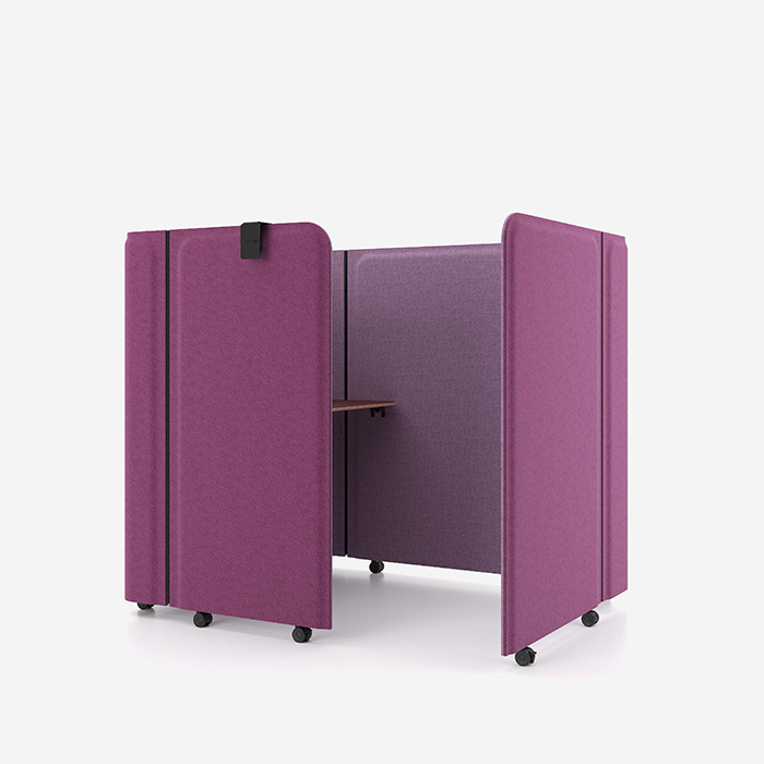 Mobile Fold booth with desk