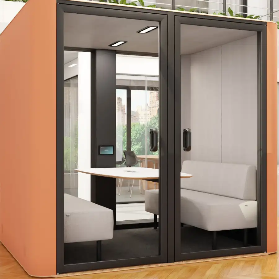 Office pods with two doors
