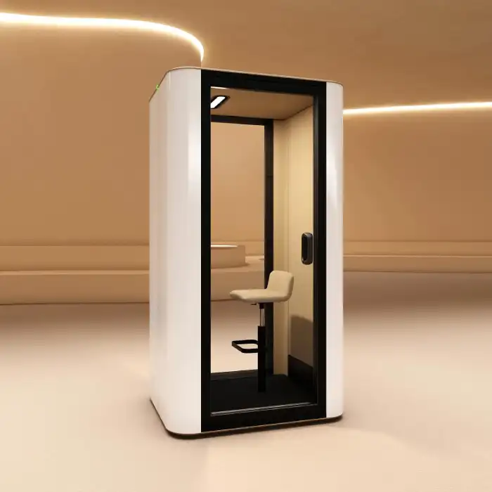 Bubliing acoustic office phone booth