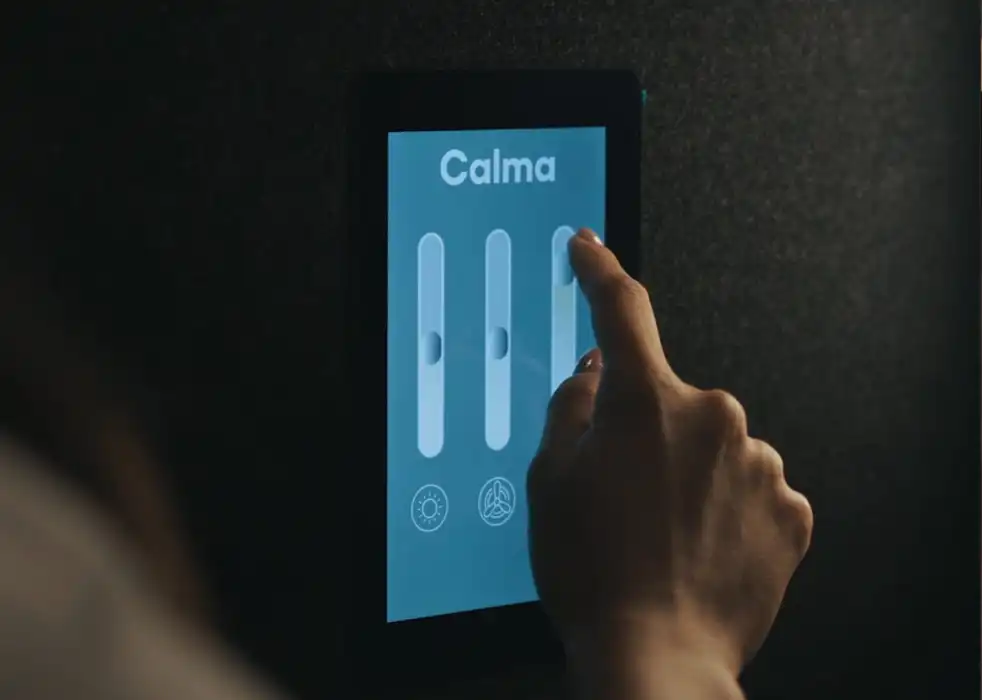 Calma Z booth control panel.