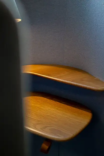 Diggs solid wood shelf & small table