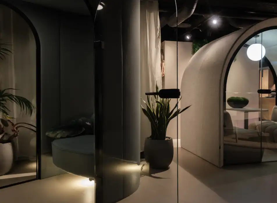 Eve office pod in showroom