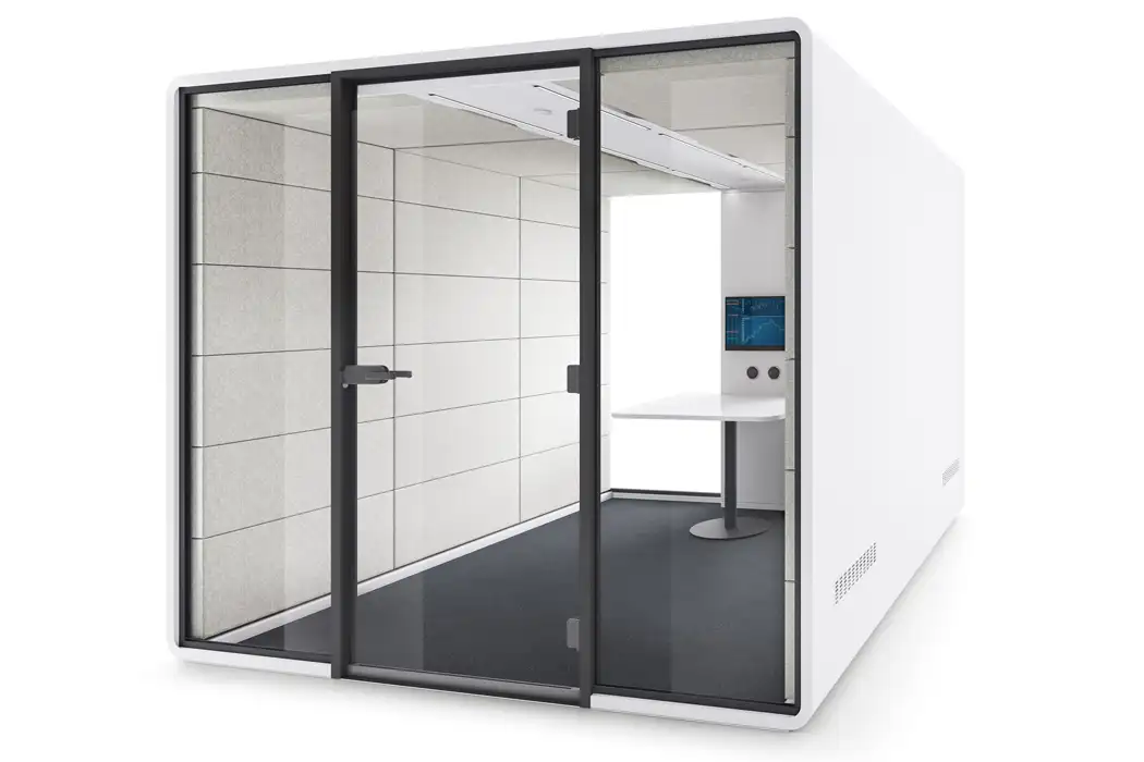 Hush Accessible Pod with low door threshold & small table