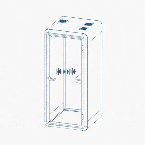 Office pod showing sound movement