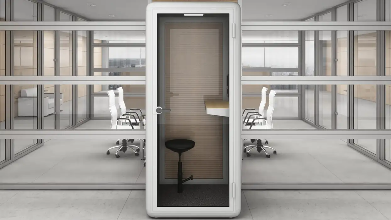 Kolo Solo Phone Booth situated outside a meeting room