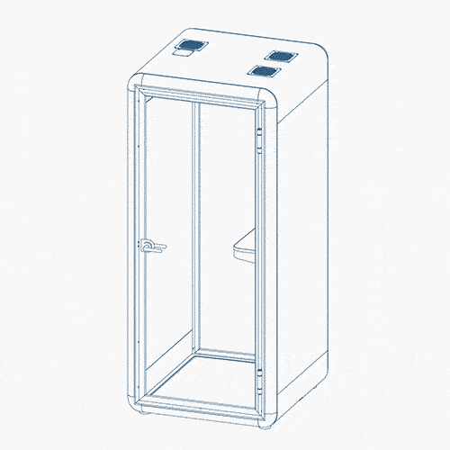 Ventilation system in phone pods