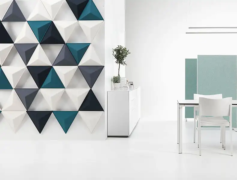 Acoustic suspended wall panels