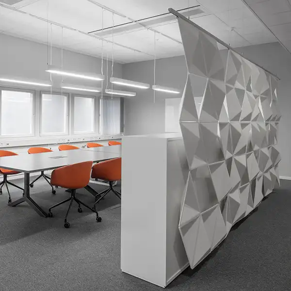 Geometric 3D acoustic room divider