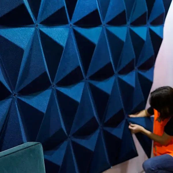 Acoustic baffles being easily fitted