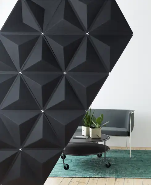 Black acoustic baffles