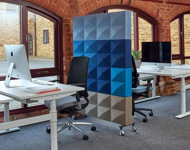 Fabricks mobile acoustic dividing screen