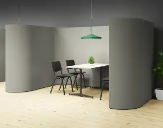 Freestanding sound absorbing office partitions