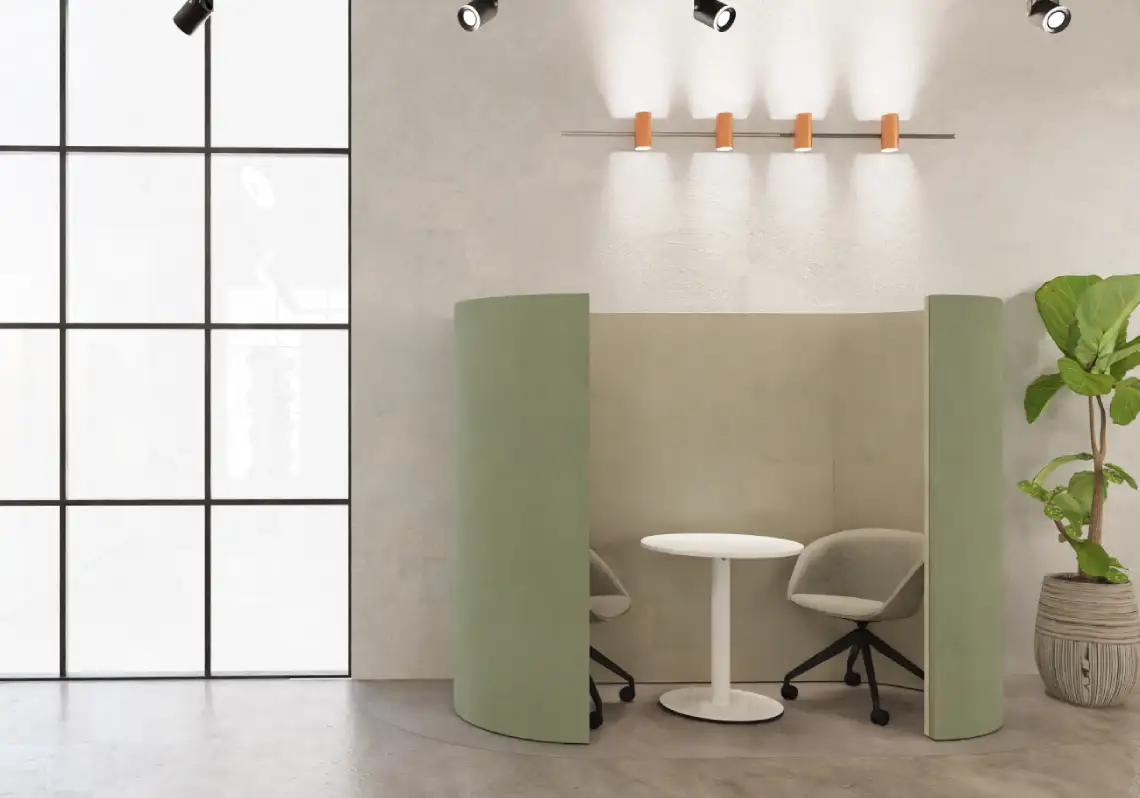 Limbus Sub office screens creating privacy booth