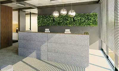 Softline acoustic freestanding office screens