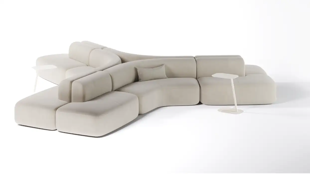 Beau triangular back-to-back soft seating