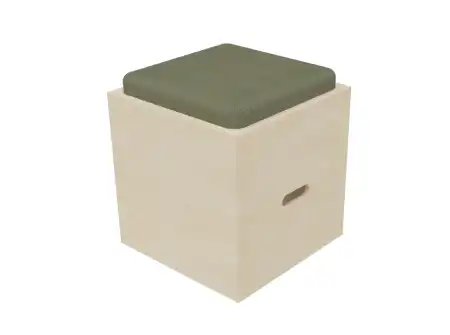 Single seat block for stacking in birch plywood