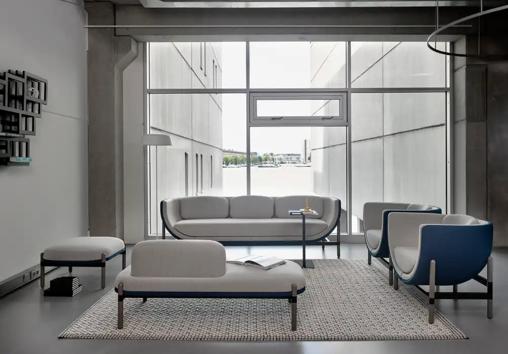 Casala Capsule curved sofas & armchairs in waiting lounge