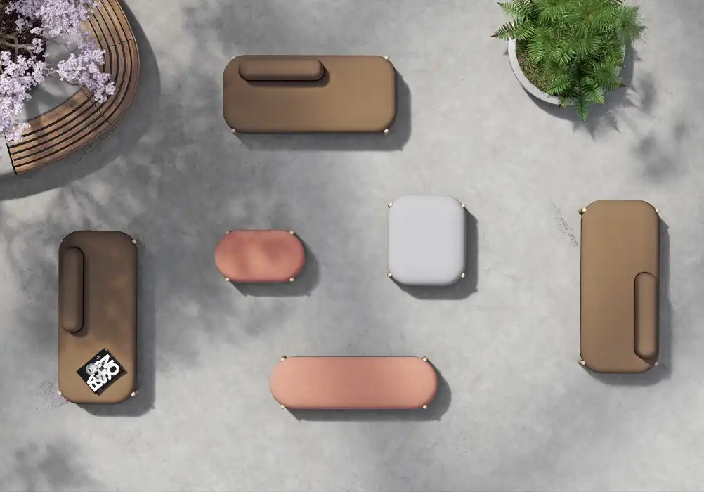 Casala Capsule low bench seating & chaise