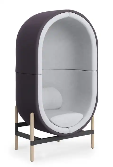 Capsule acoustic 1-seater high-back chair