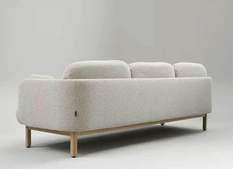Myami 3 seat sofa with curved back 