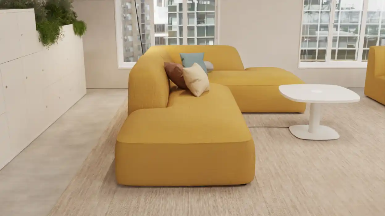 Tide modular seating island in an open-plan office