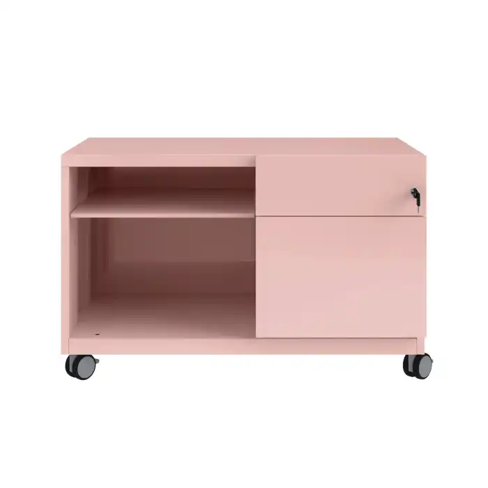 Office Caddy in pink & right handed drawers