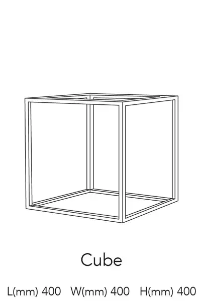 400 x 400mm metal cube storage