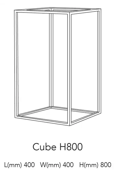 400 x 800mm metal rectangle storage