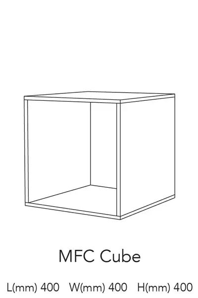 400 x 400mm MFC cube storage