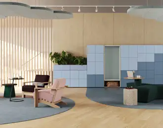 Locker storage in reception
