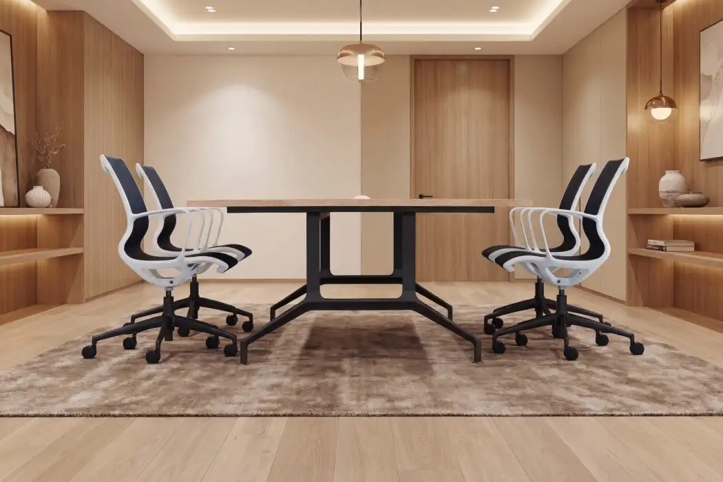 Deploy double i-frame leg meeting table by Boss Design