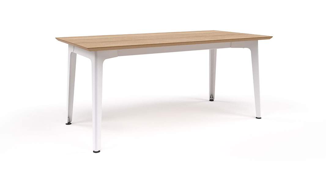 Fold table in oak and white
