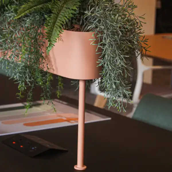 Planter box for meeting table