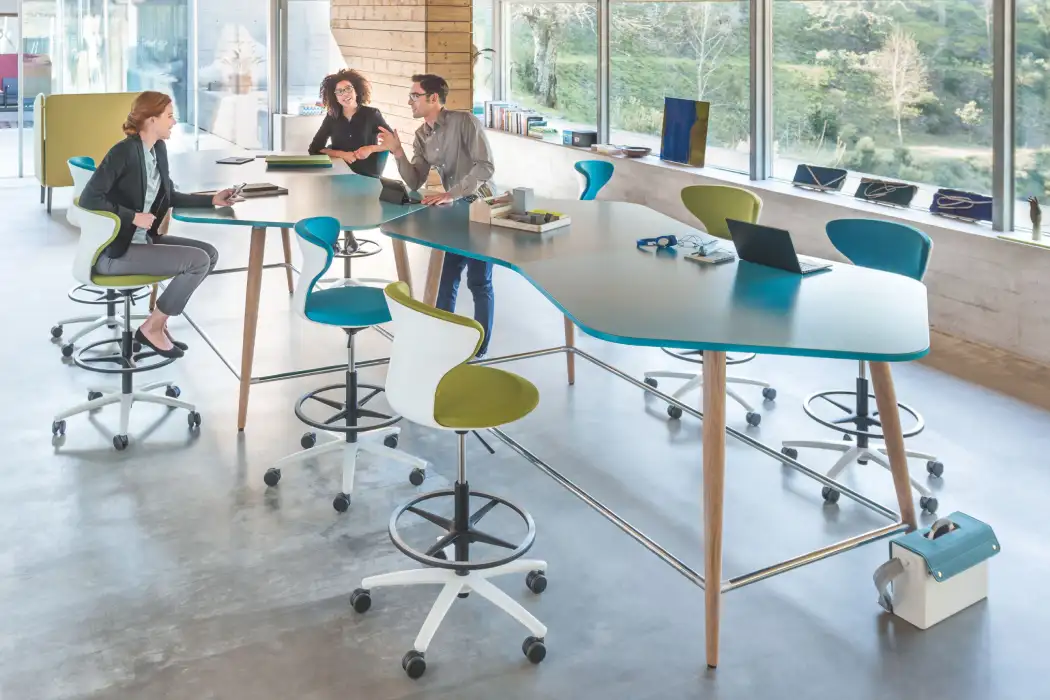 Flow organic shaped meeting table