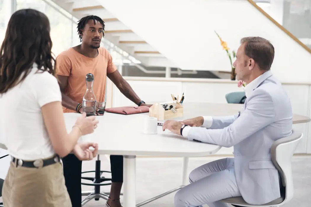 Flow organic shaped meeting table