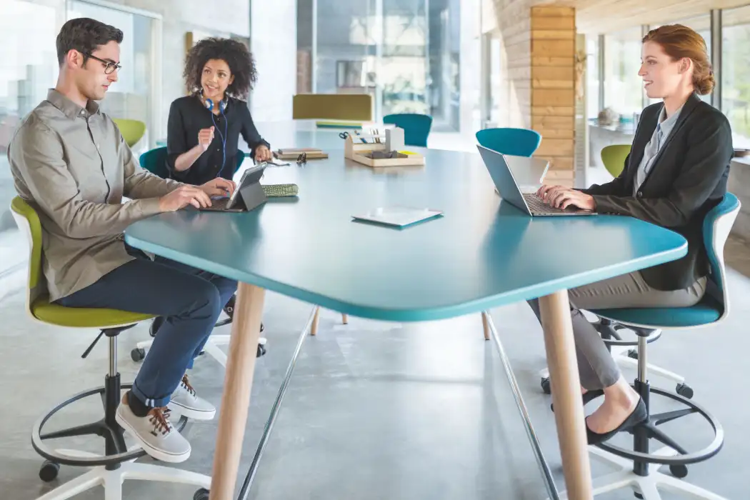Flow organic shaped meeting table