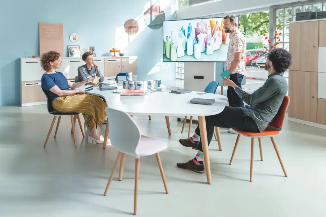 Flow organic shaped meeting table