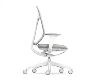 Modern mesh office task chair with white frame